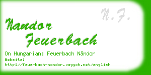 nandor feuerbach business card